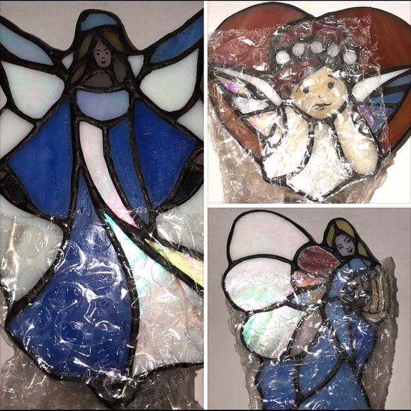 TIFFANY GUARDIAN ANGEL NIGHTLIGHT TRIO - Picture 6 of 8